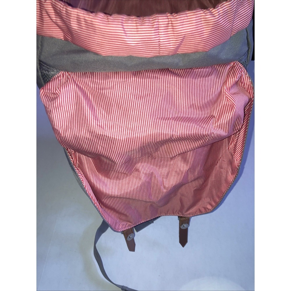 Herschel Little America Mid Laptop Backpack Grey & Red/White Stripe Lining - Picture 16 of 16